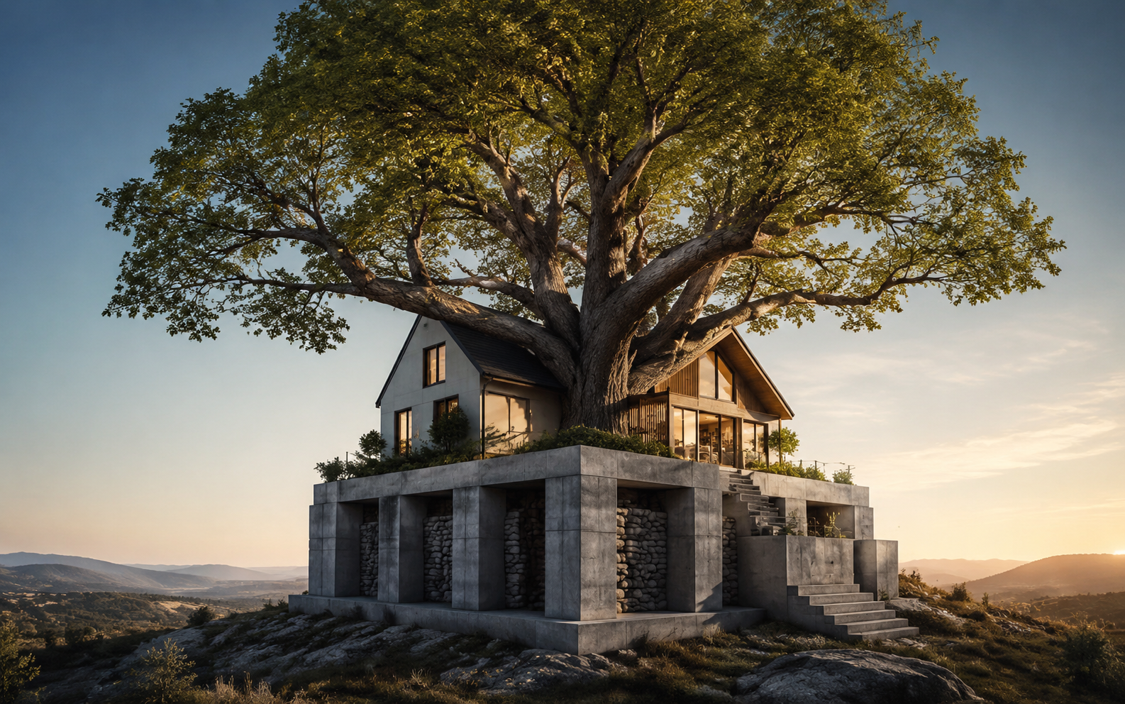 A secure home and wealth tree on a strong foundation